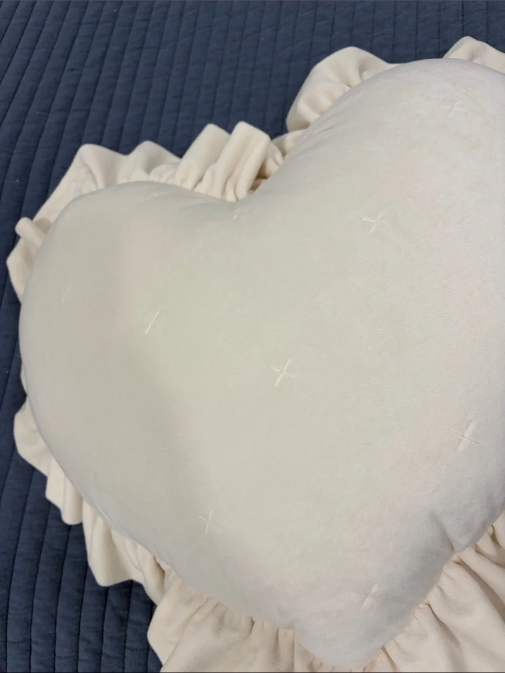 Threshold Oversized Reversible Heart Toss Pillow with Ruffle Trim